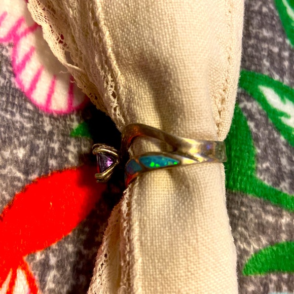 Amethyst and Opal Ring - Picture 3 of 9